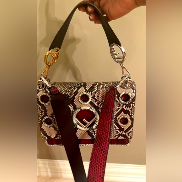 Fendi Kan I Flogo python bag- authentic with all papers - Picture 3 of 14